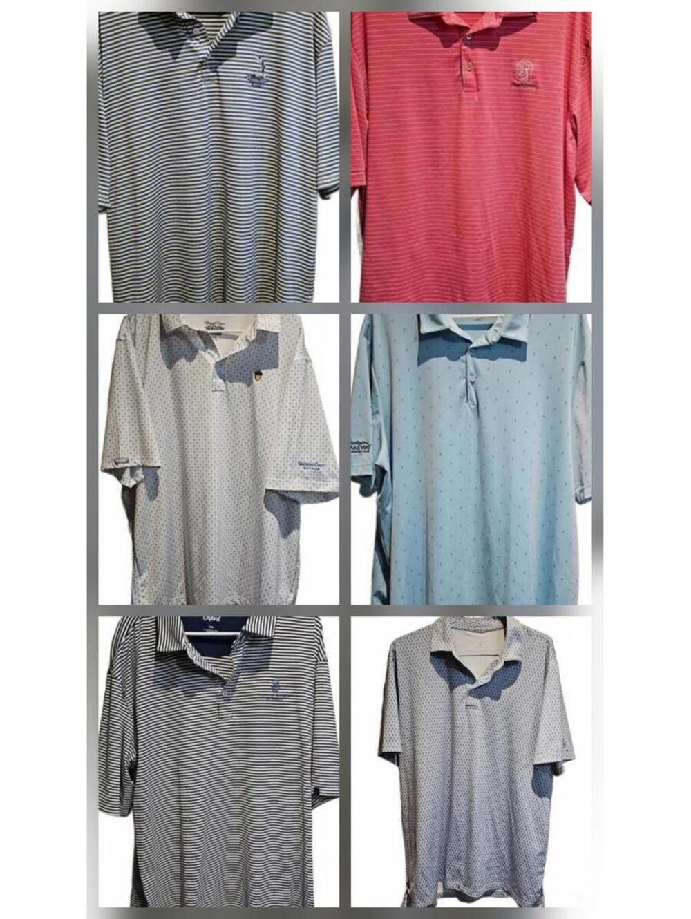 Golf polo 6 shirt bundle size XXL. High end brands!